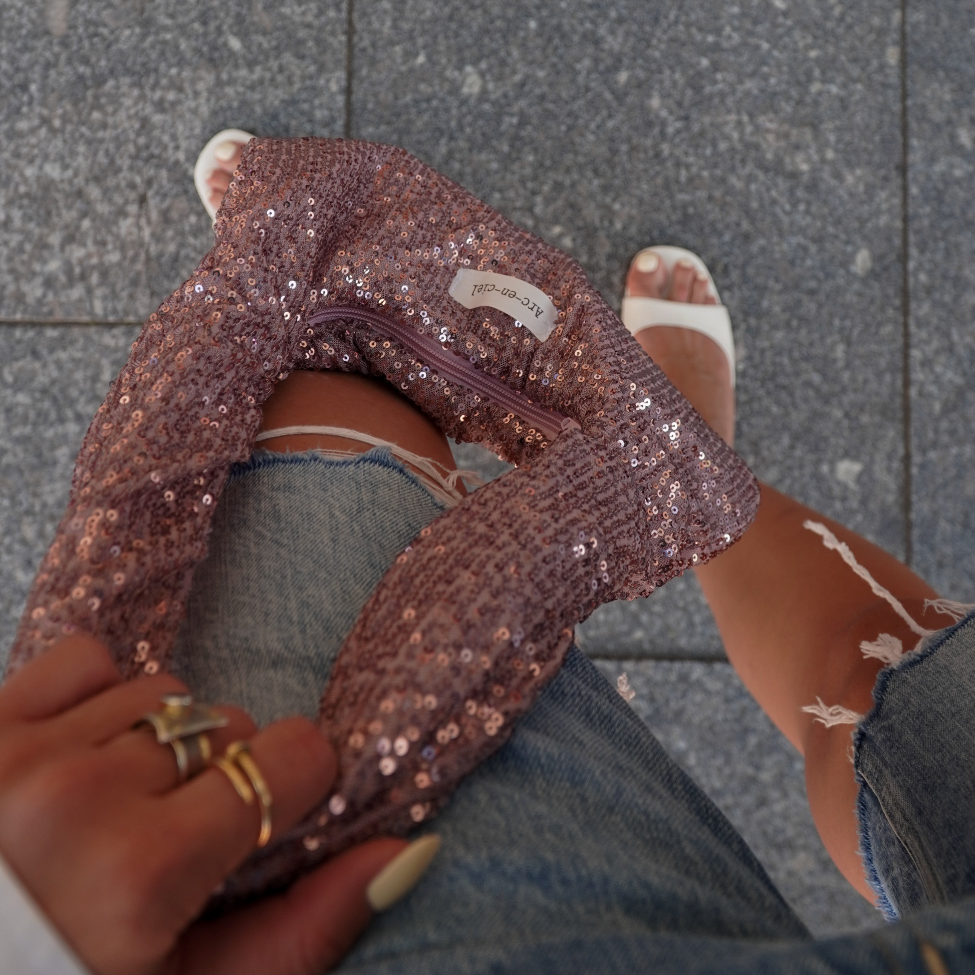 Ariel’s Sequin Pocket Bag