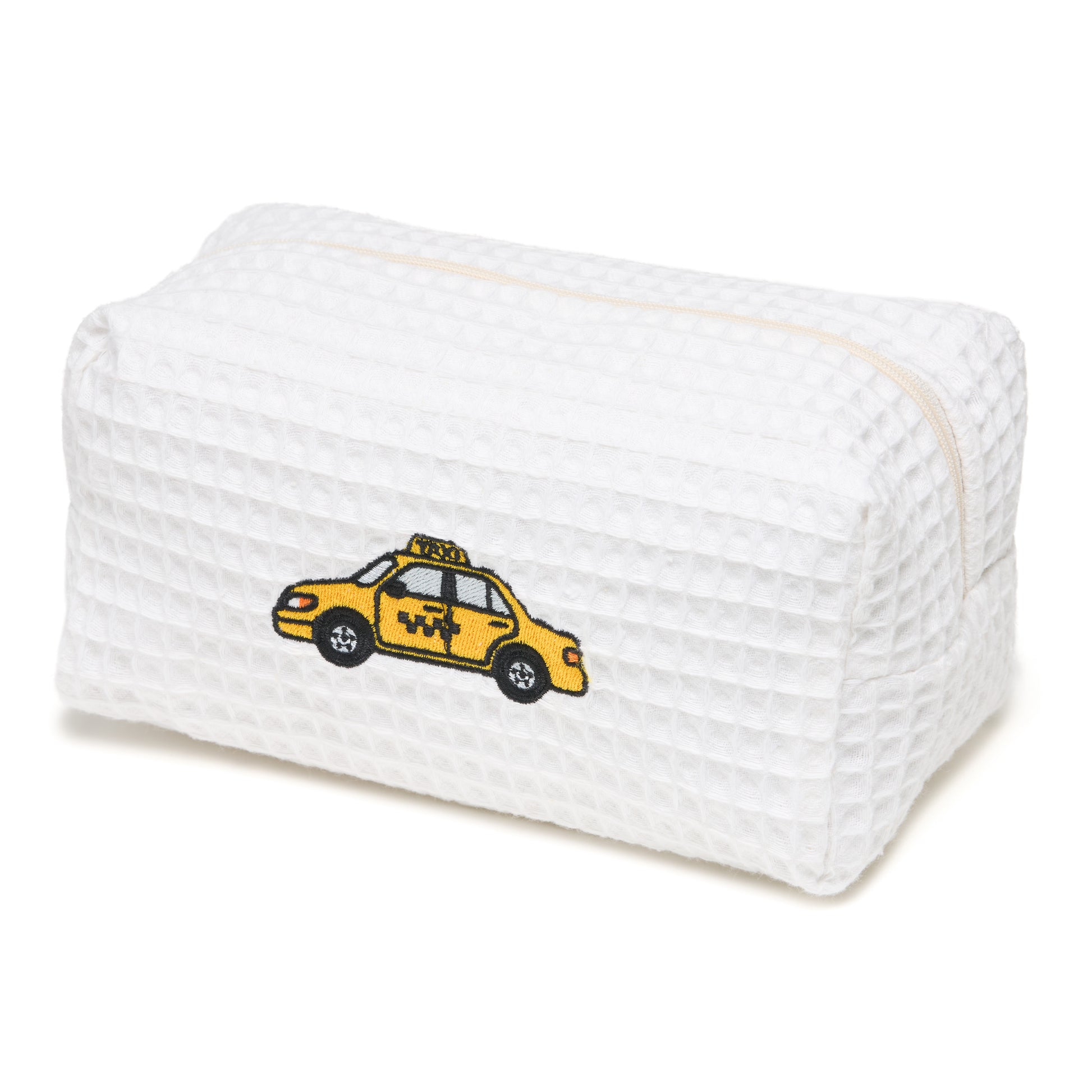 “Yellow Cab” embroidered Beauty Pouch