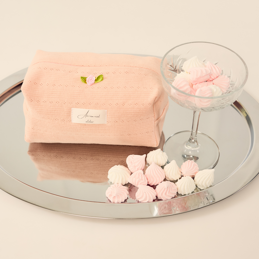 “Rosy Cheeks“- Pointelle Pouch