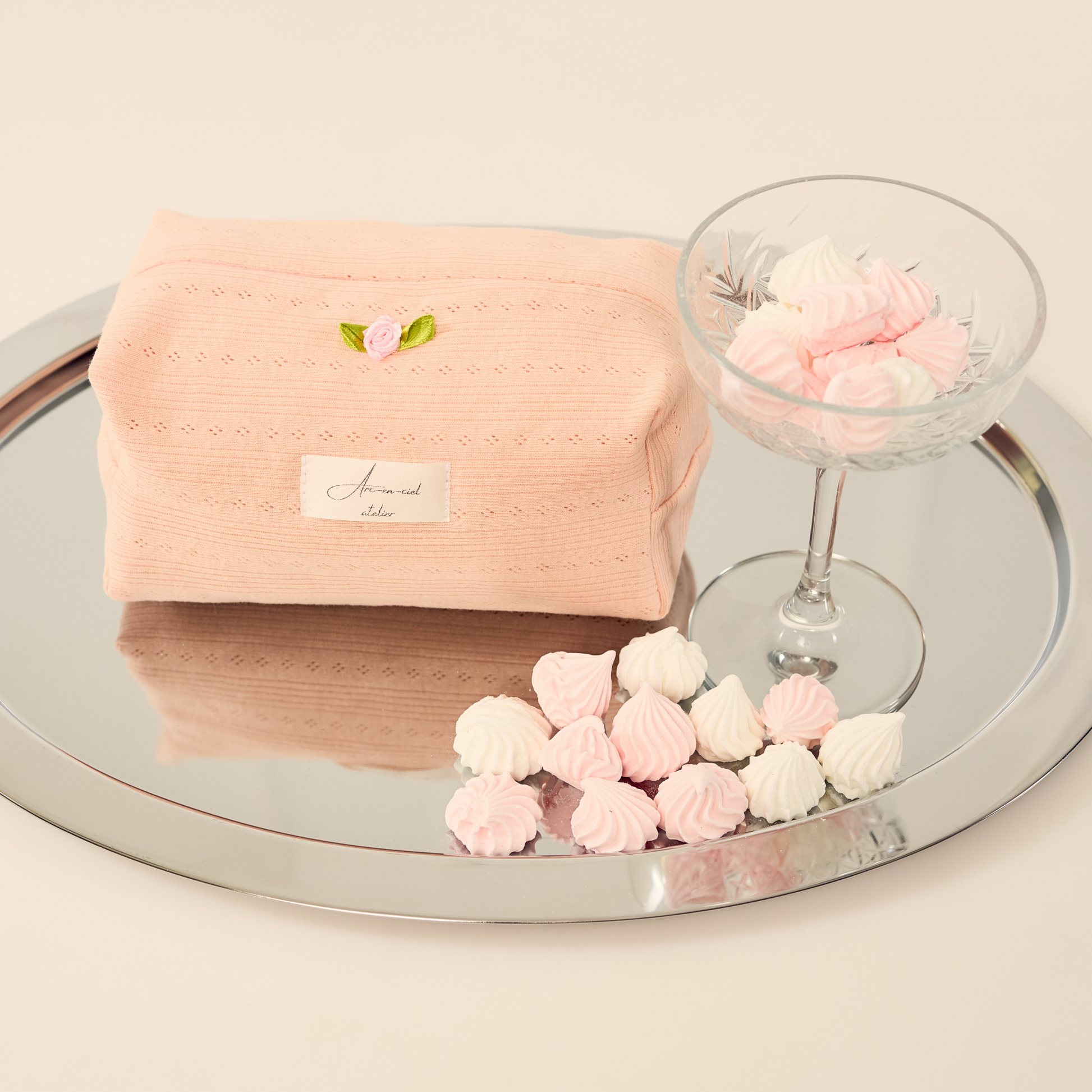 “Rosy Cheeks“- Pointelle Pouch