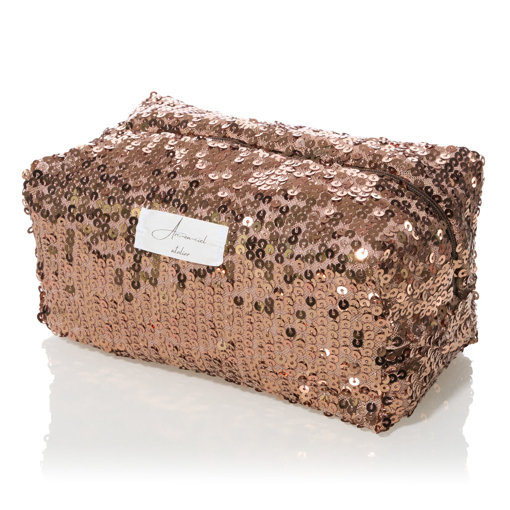 Sunset Fizz Sequin Beauty Pouch