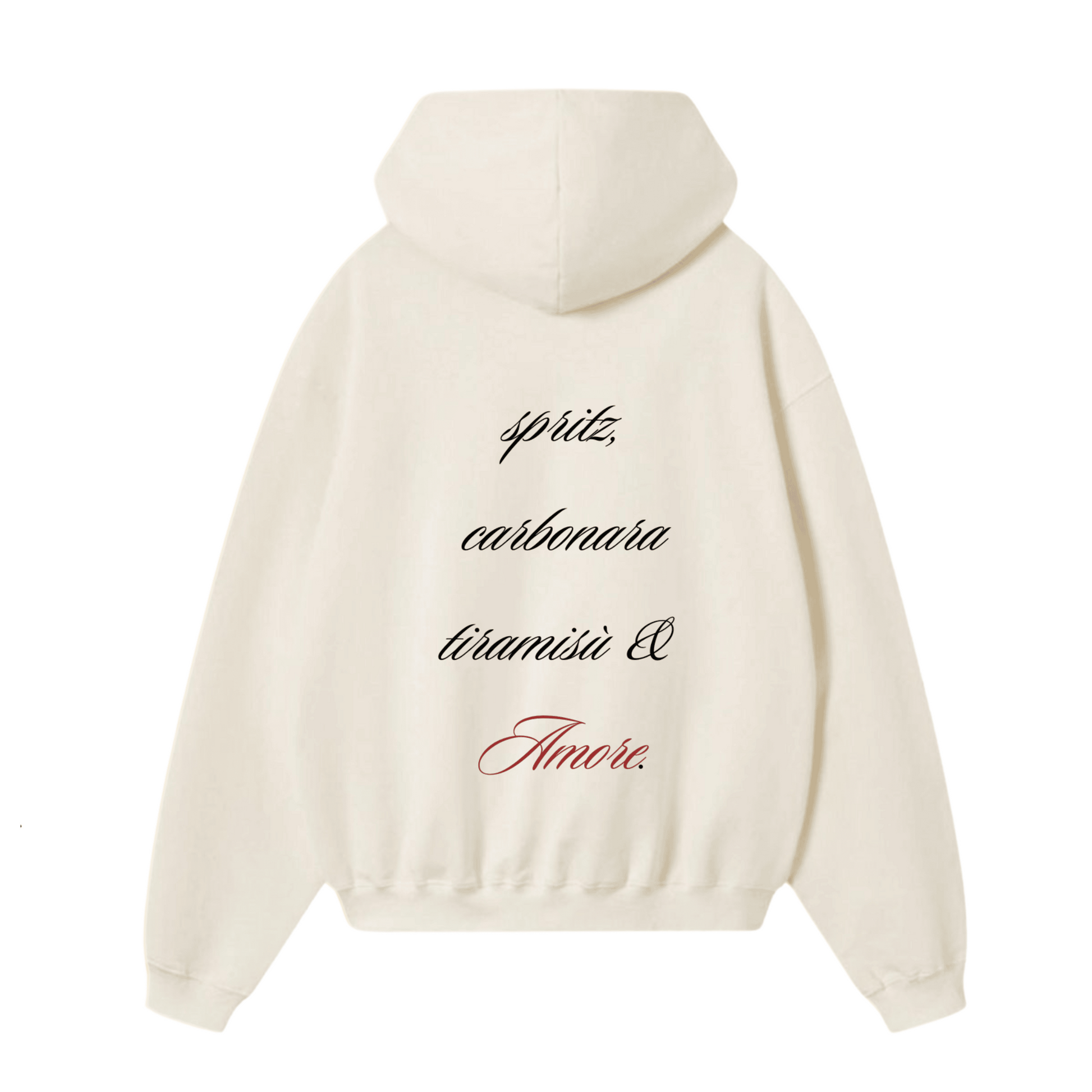 “More amore, per favor” hoodie