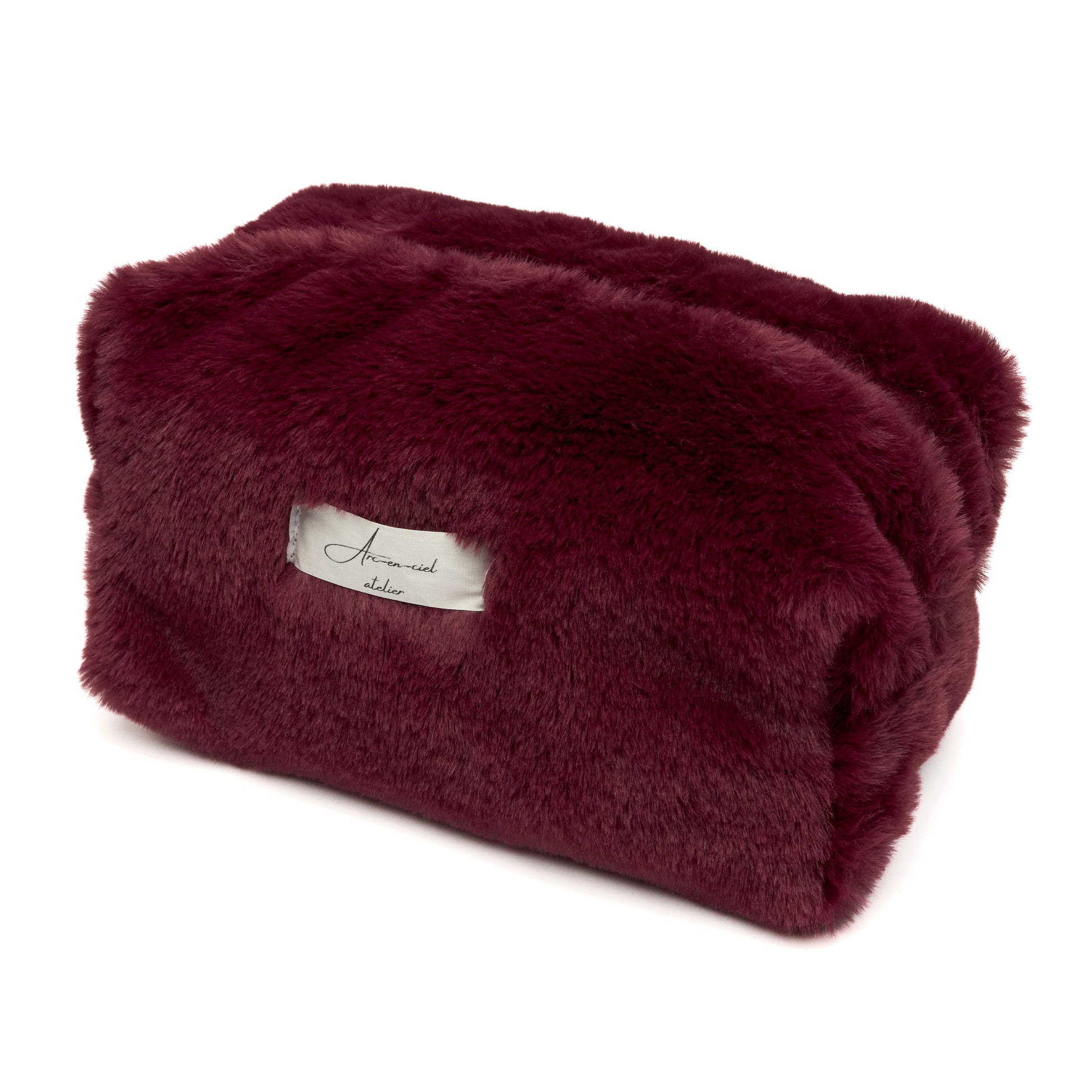 “Red-wine” Plush Beauty Pouch