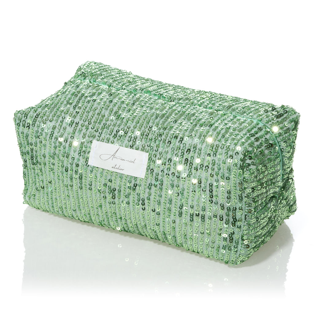 Mint Mojito Sequin Beauty Pouch