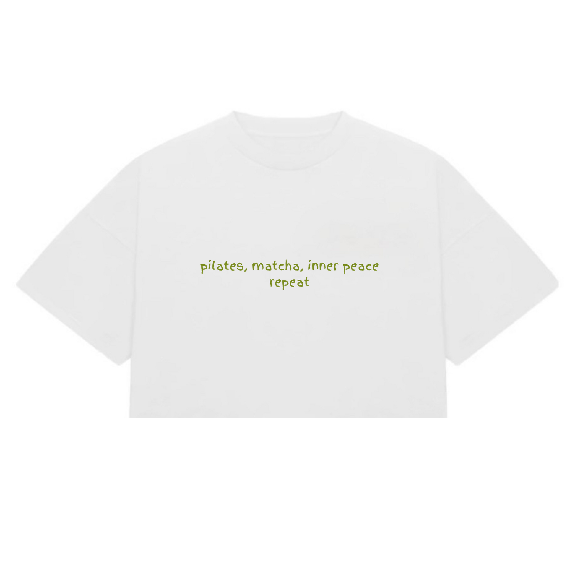 “Pilates & Matcha Girl” Crop-Top