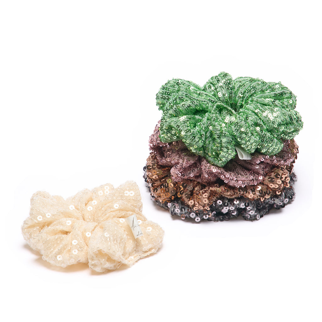Euro Summer Sequin Scrunchies