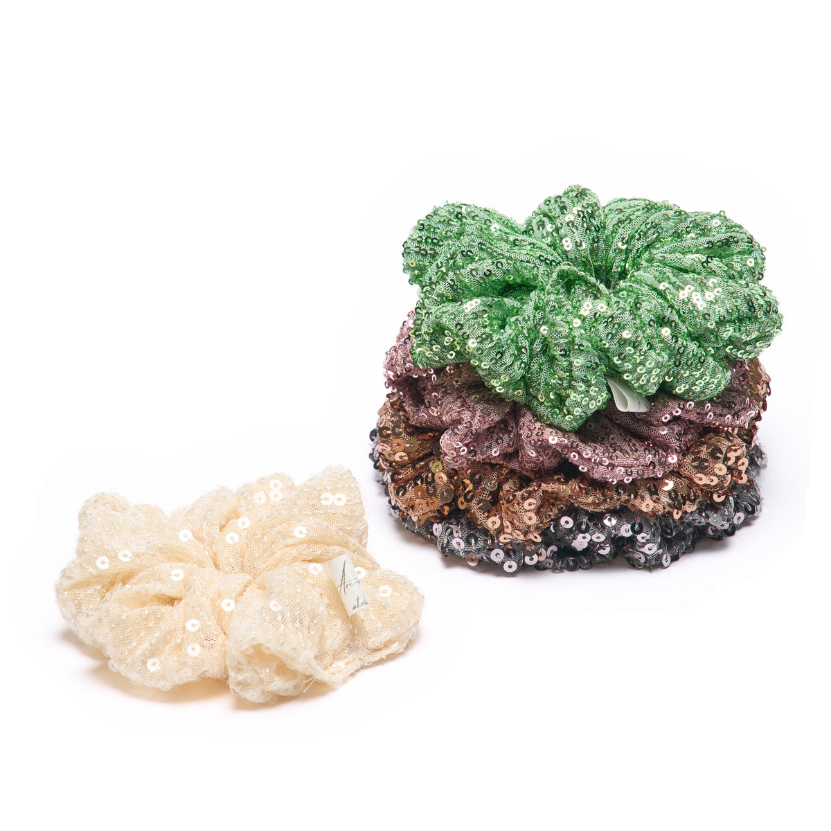 Euro Summer Sequin Scrunchies