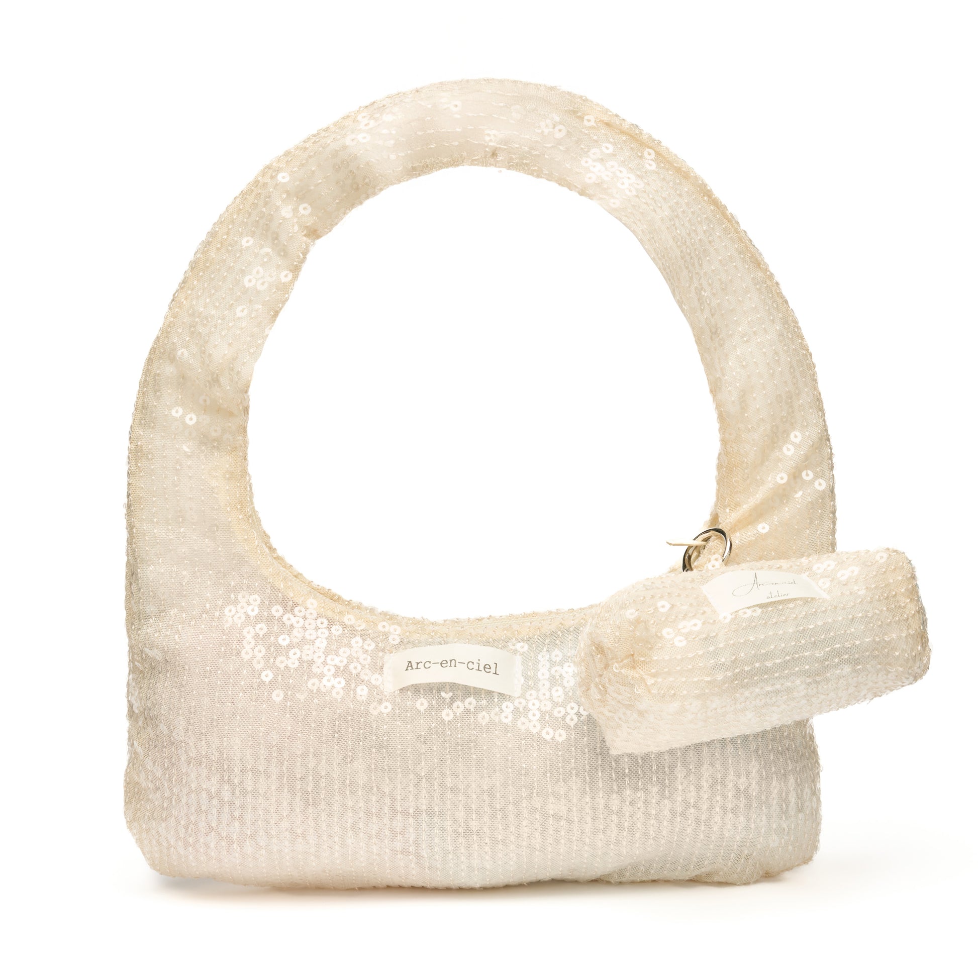 “White Peach Spritz” Sequin Pocket Bag
