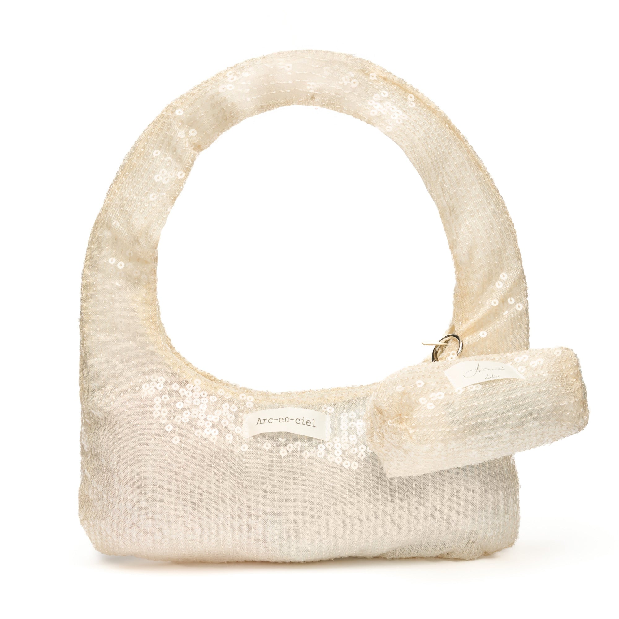 “White Peach Spritz” Sequin Pocket Bag