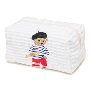 “French Baguette” embroidered Beauty Pouch