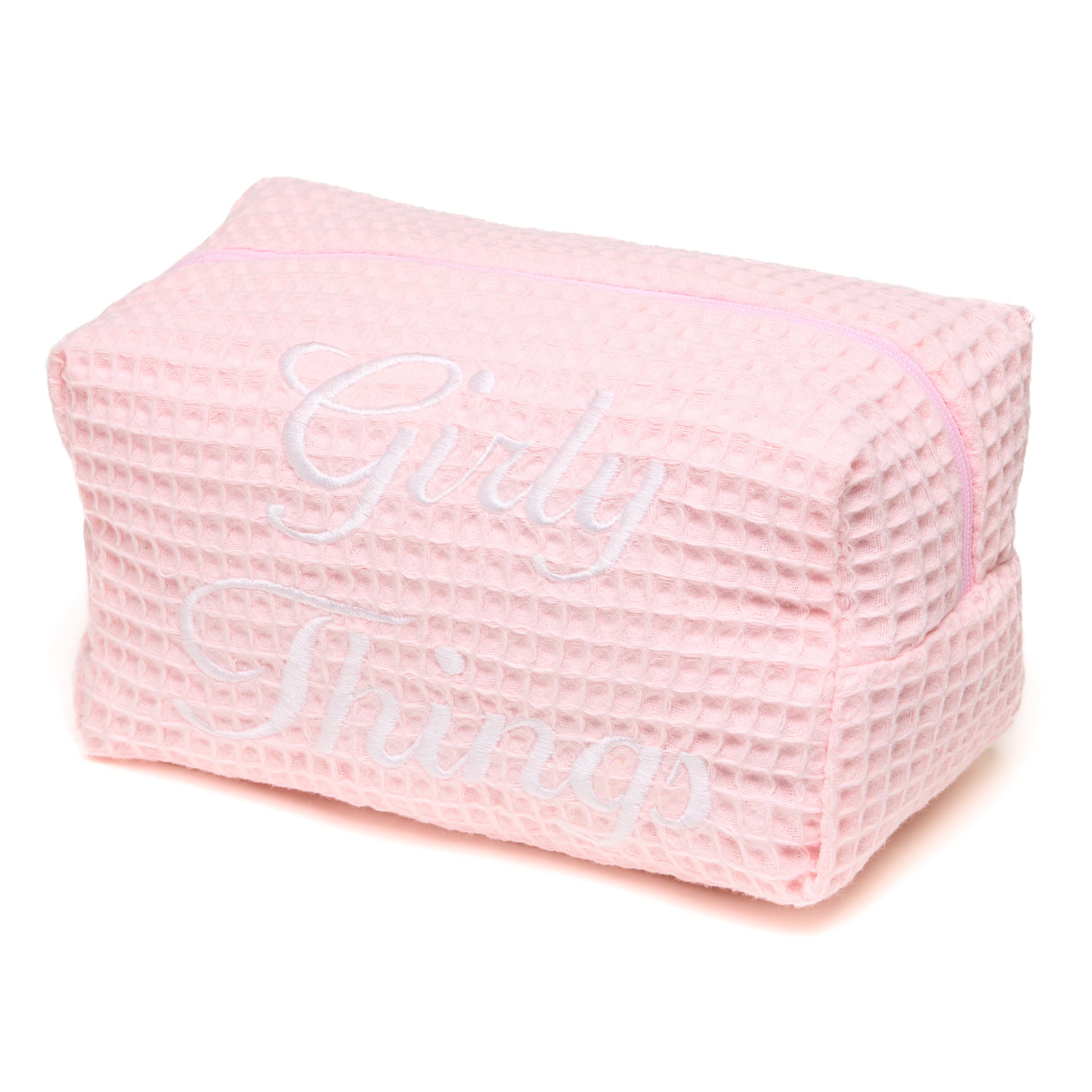 “Girly Things” embroidered Beauty Pouch