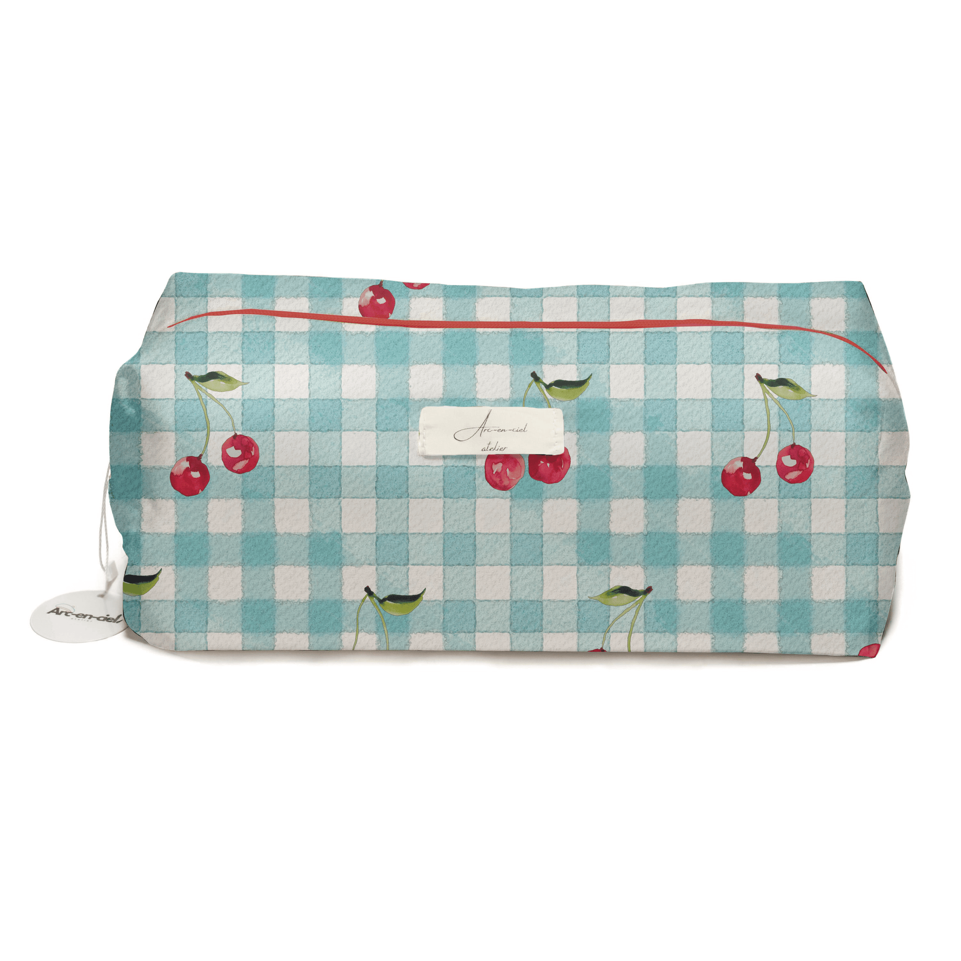 “Gingham Cherry” Hair-Tools Pouch