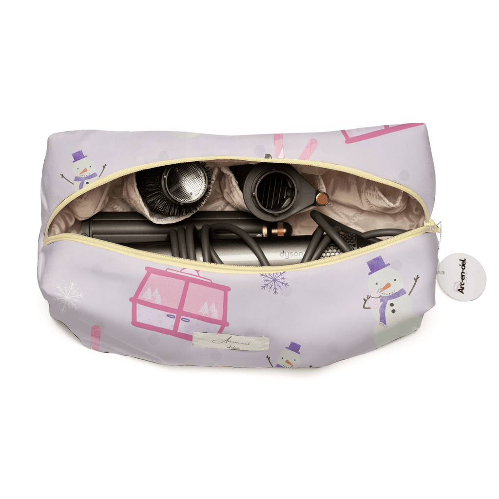 “Frosty Cabin” Hair-Tools Pouch