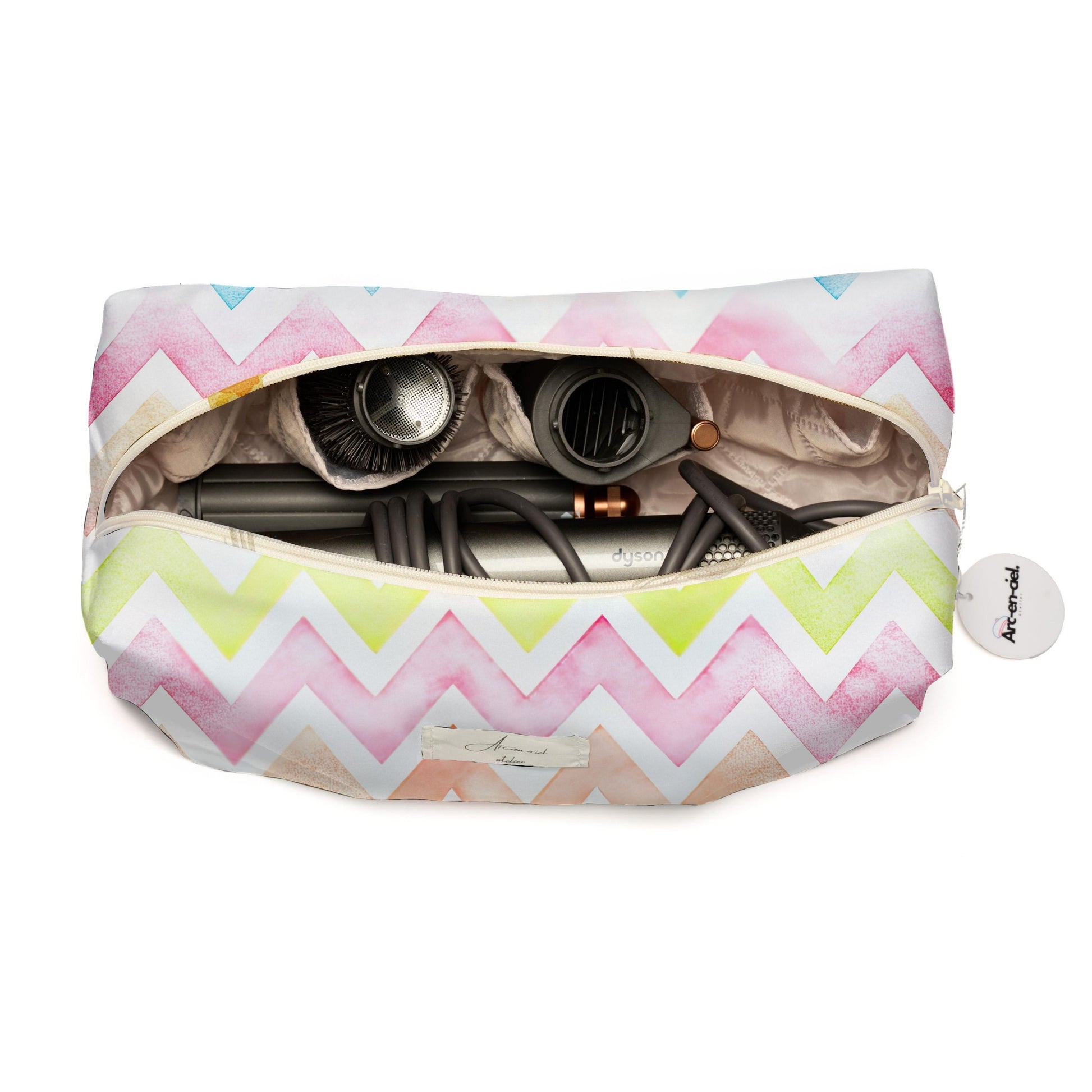 “Pastel Zig-Zag” Hair Tools Pouch