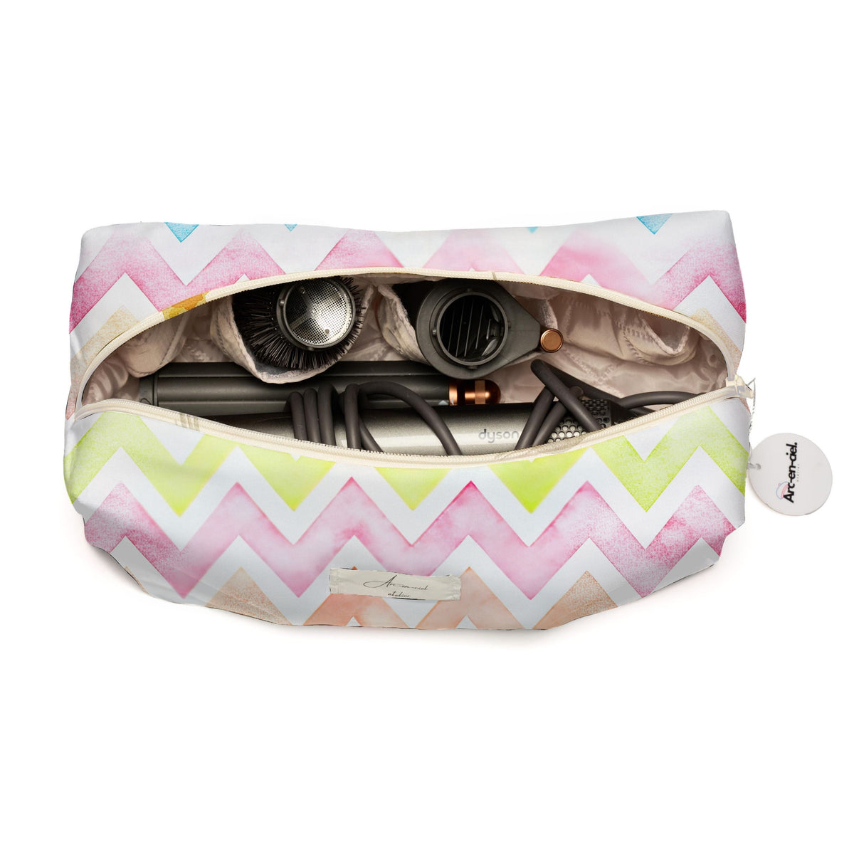 “Pastel Zig-Zag” Hair Tools Pouch
