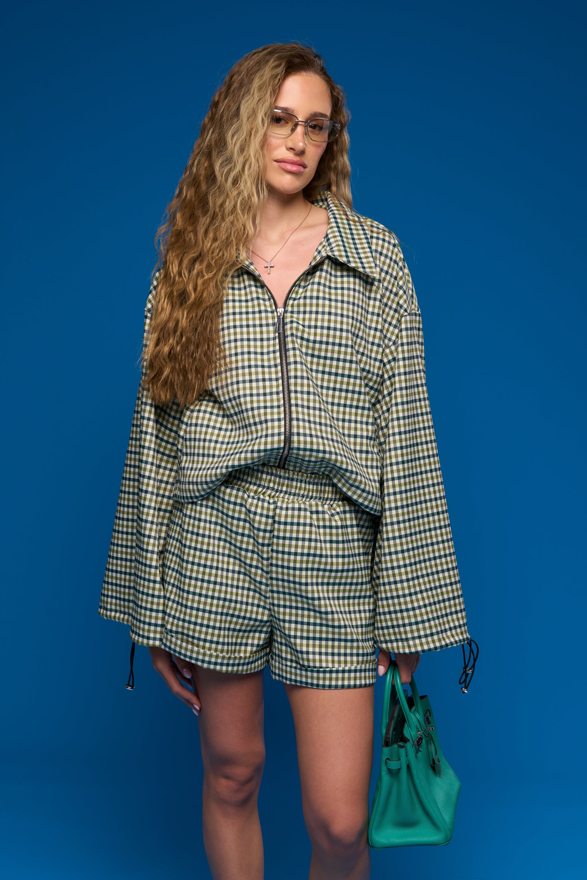 “The Dollhouse Set” Matcha Gingham