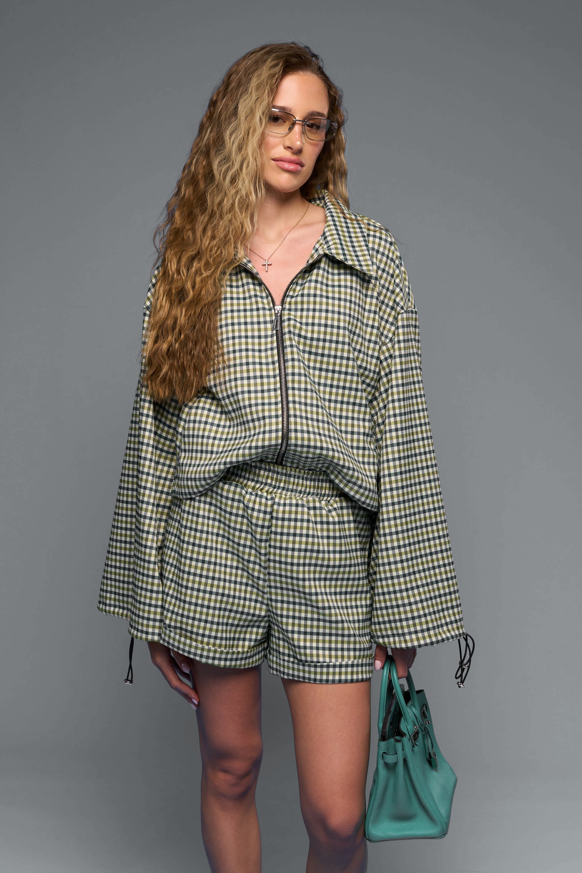 “The Dollhouse Set” Matcha Gingham