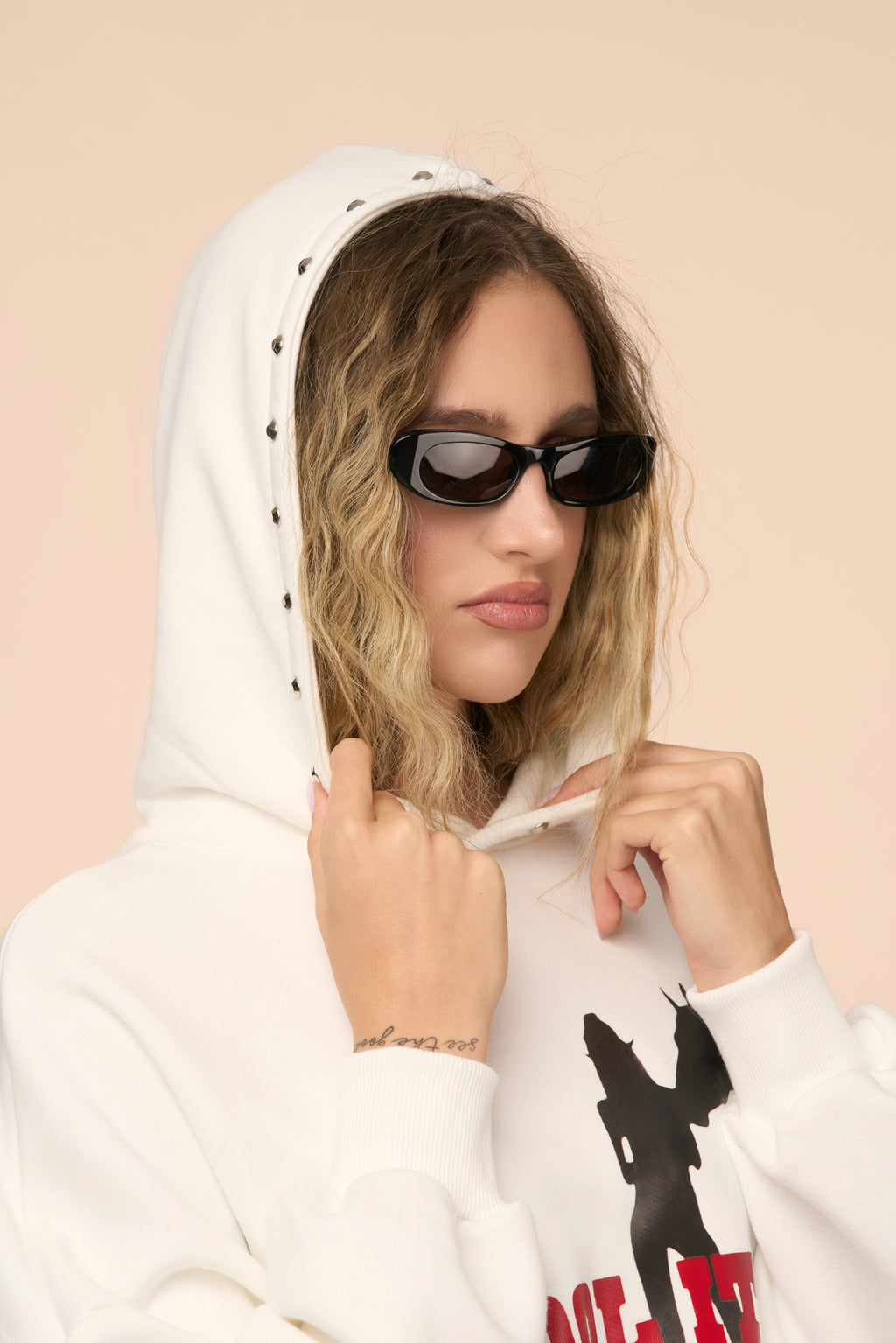 “<3 Hot Cowboys” Studded Hoodie