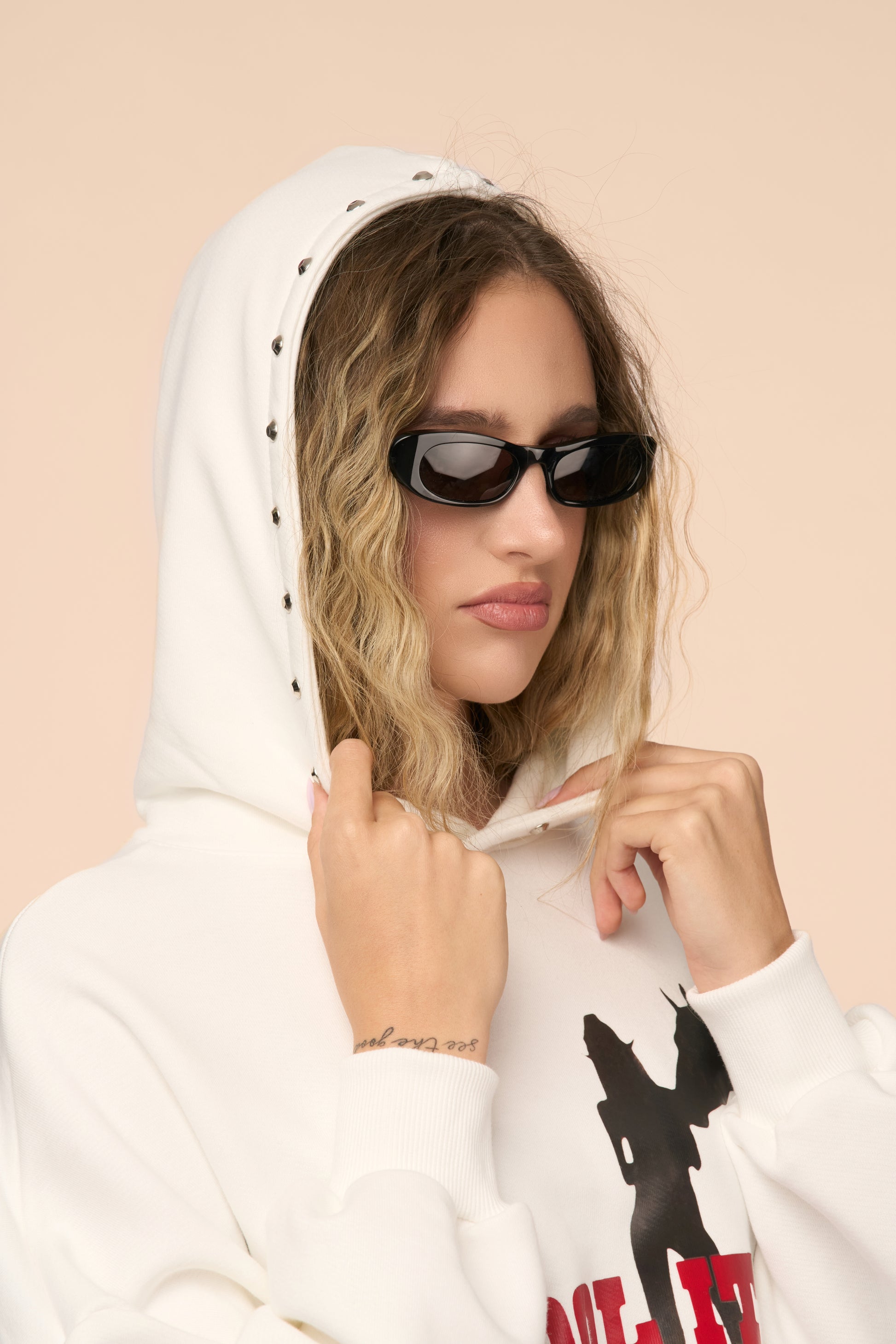 “<3 Hot Cowboys” Studded Hoodie