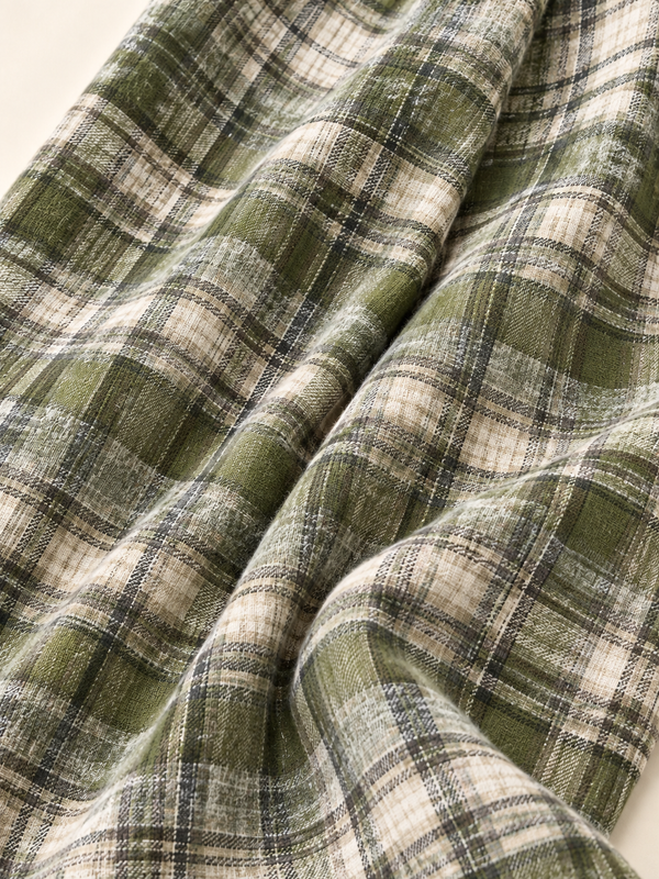 “Olive” Reversible Plaid Set