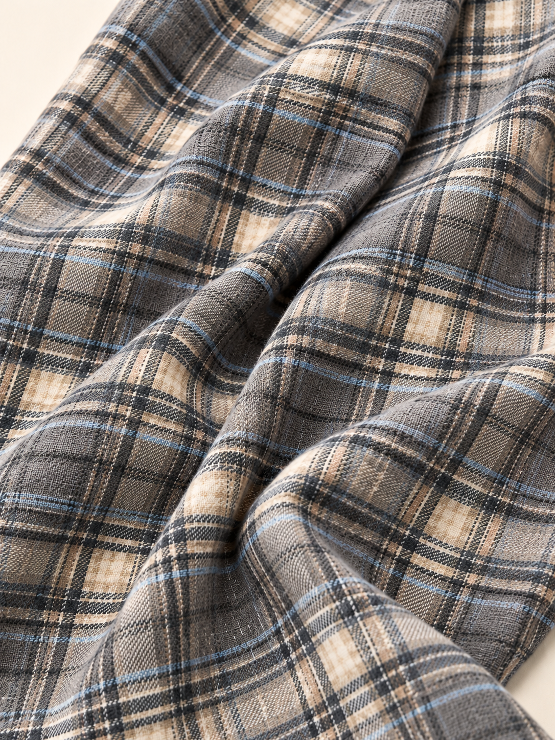 “Late Checkout” Reversible Plaid Set