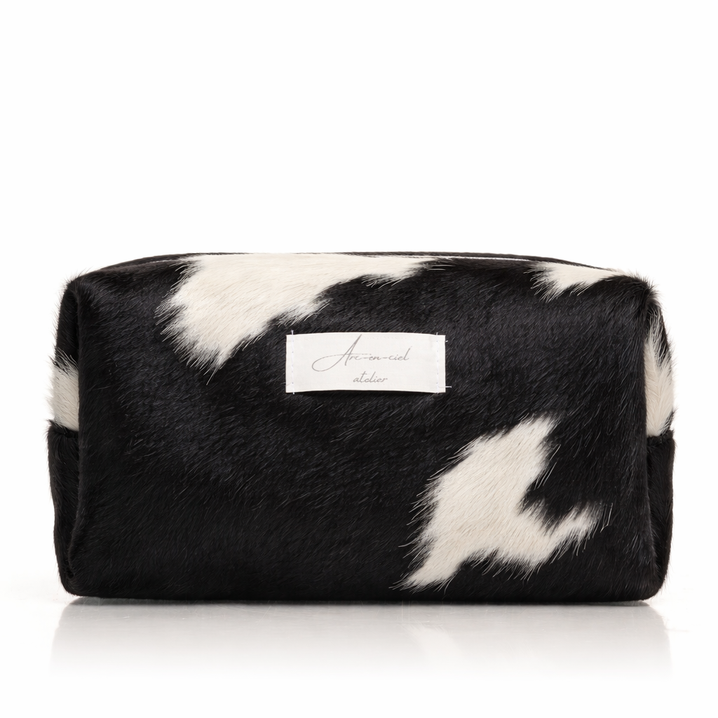 “Dual Tone Cowhide” Beauty Pouch