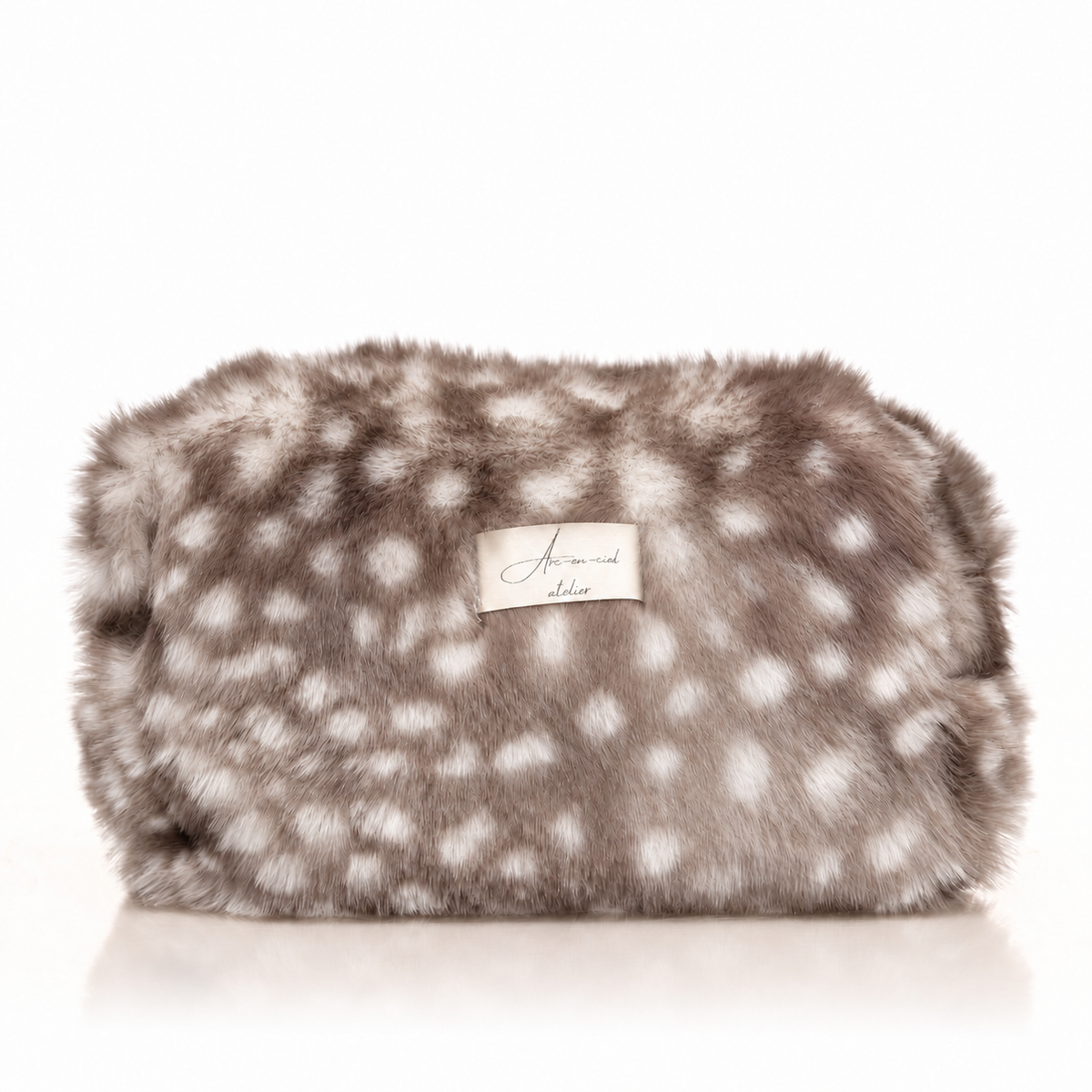 “Grey-Taupe” Fawn Fur Pouch