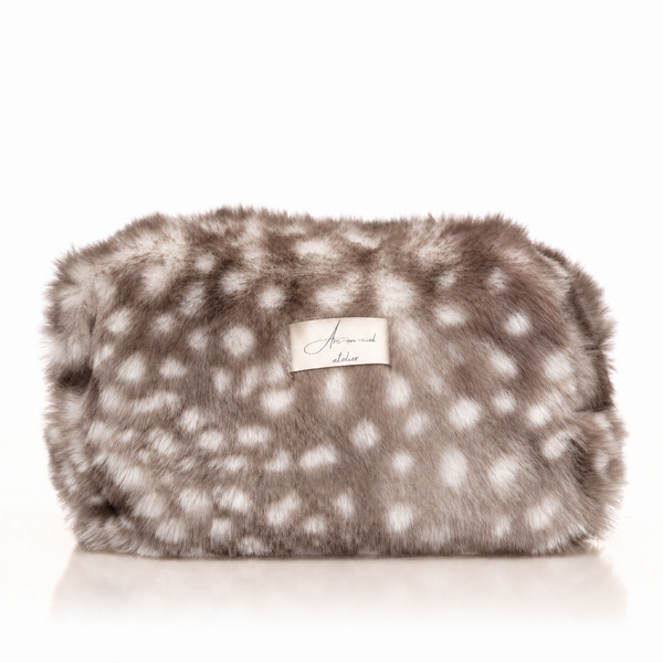 “Grey-Taupe” Fawn Fur Pouch