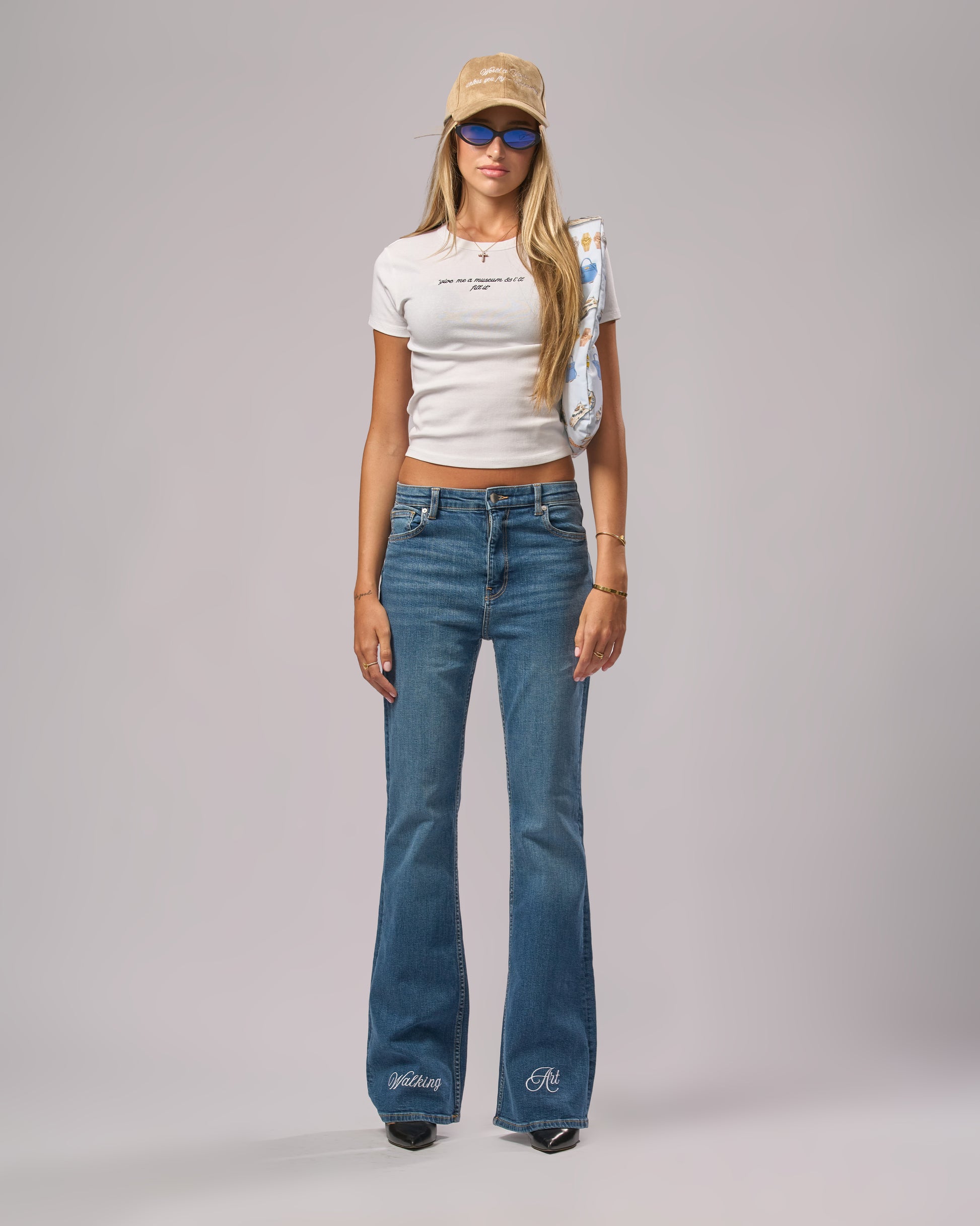 "WALKING ART" BLUE JEANS