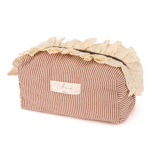 “Crème Ruffle” Beauty Pouch