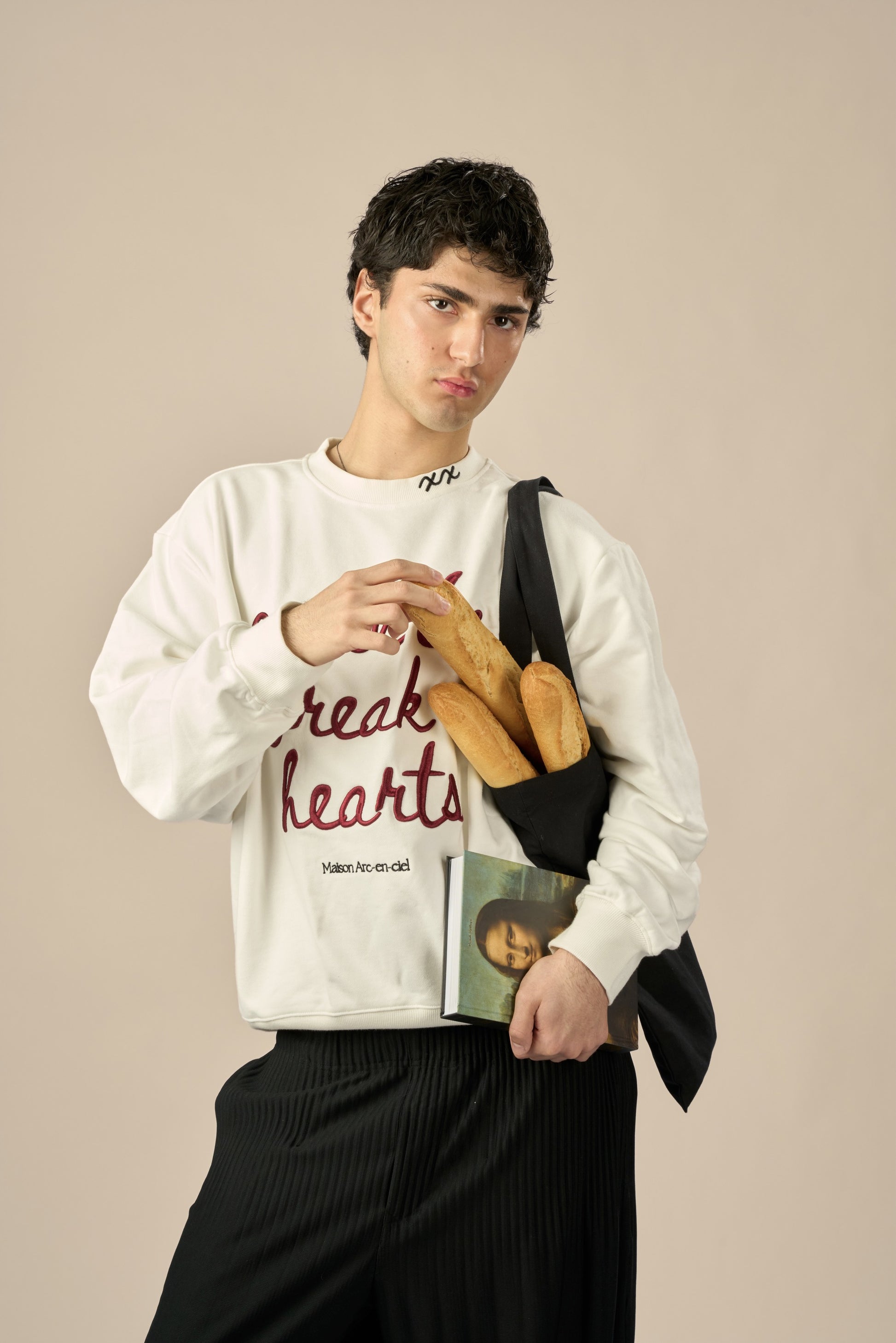 “Written in rose ink” Embroidered Sweatshirt